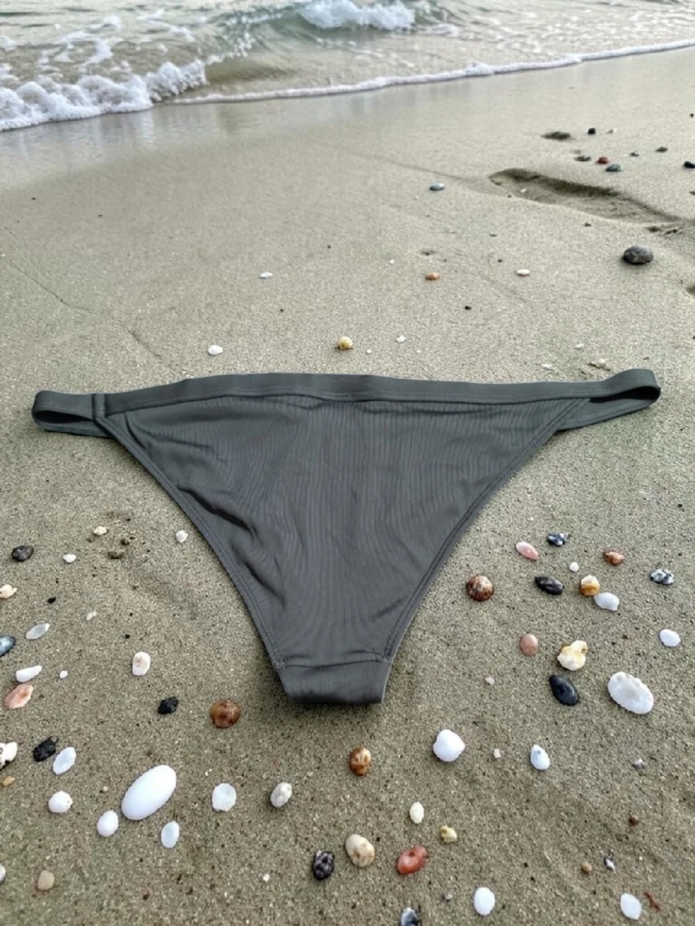 LA HEARTS - XL Ribbed Olive Green Bikini Bottom
